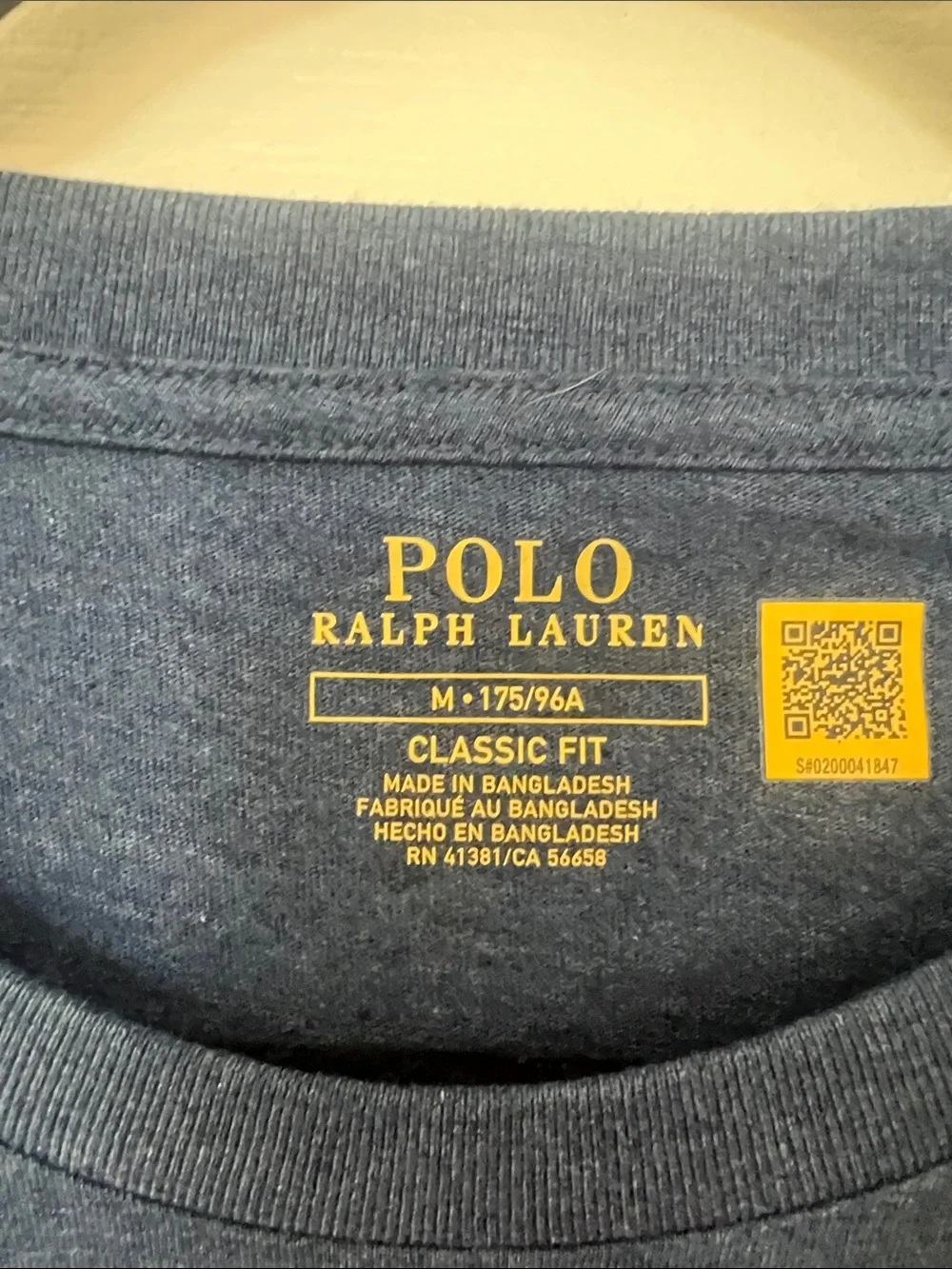 Polo by Ralph Lauren Men’s Navy Heather Short Sleeve Crew Tee with Pony Logo